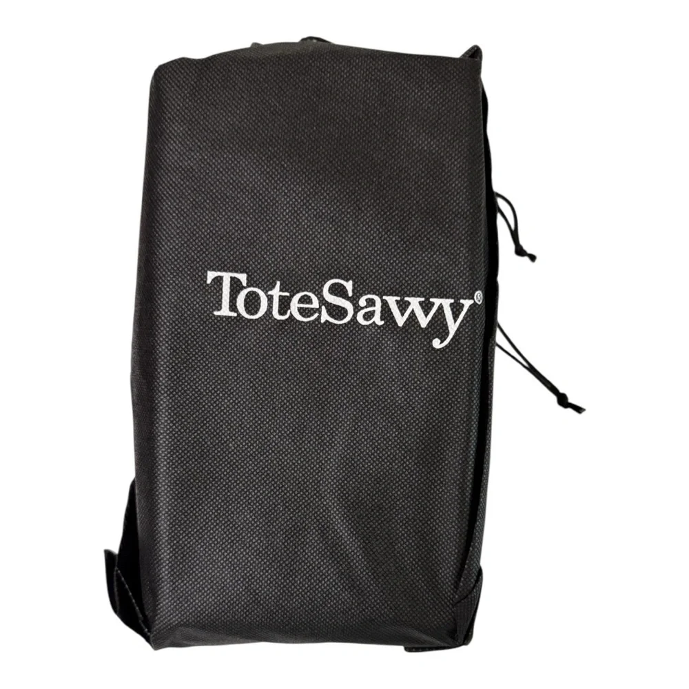 ToteSavvy Crossbody Diaper Bag – Black – Compact & Travel Friendly